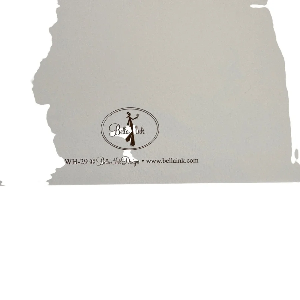 Bella Ink Designs Starfish Coastal Stationery Set WH-29 Note Cards Envelopes